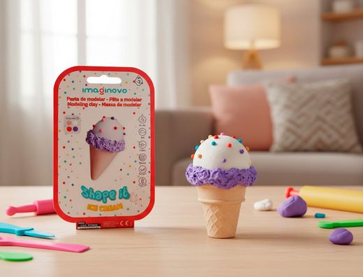 Pasta para modelar imaginovo de secado al aire set de colores surtidos con instrucciones helado