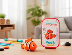 Pasta para modelar imaginovo de secado al aire set de colores surtidos con instrucciones pez payaso