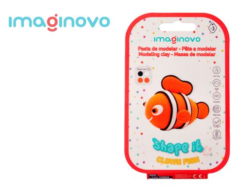 Pasta para modelar imaginovo de secado al aire set de colores surtidos con instrucciones pez payaso