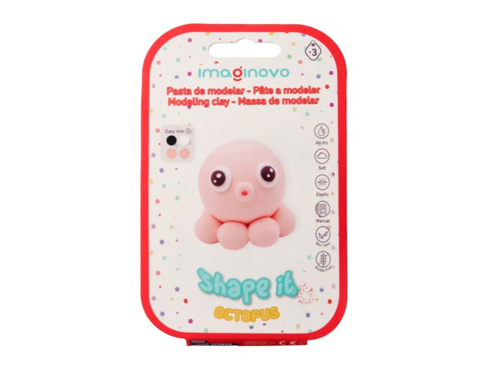 Pasta para modelar imaginovo de secado al aire set de colores surtidos con instrucciones pulpo