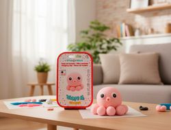 Pasta para modelar imaginovo de secado al aire set de colores surtidos con instrucciones pulpo