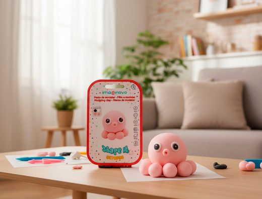 Pasta para modelar imaginovo de secado al aire set de colores surtidos con instrucciones pulpo