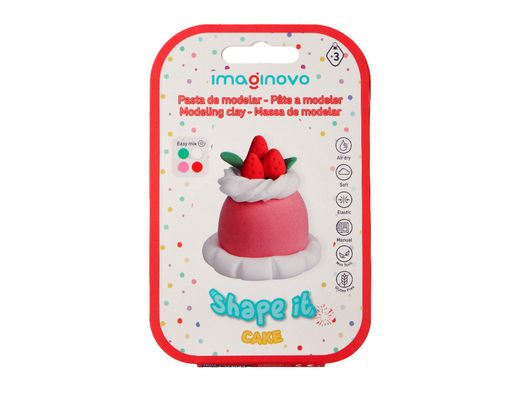 Pasta para modelar imaginovo de secado al aire set de colores surtidos con instrucciones tarta de fresa
