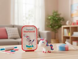Pasta para modelar imaginovo de secado al aire set de colores surtidos con instrucciones unicornio