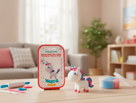 Pasta para modelar imaginovo de secado al aire set de colores surtidos con instrucciones unicornio