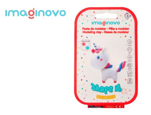 Pasta para modelar imaginovo de secado al aire set de colores surtidos con instrucciones unicornio