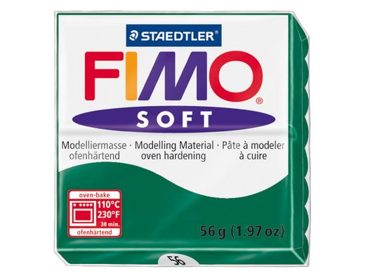 Pasta Staedtler Fimo Soft 56 Gr Color Verde Esmeralda