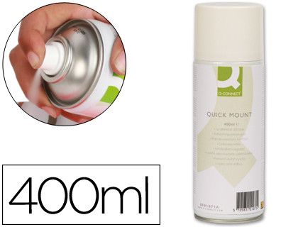 Pegamento Q-Connect Spray Quick Mount Adhesivo Reposicionable 400 Ml