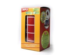 Pegatinas escolares cuadradas rojas