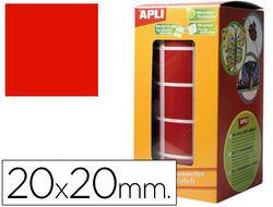 Pegatinas escolares cuadradas rojas