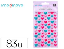 Pegatinas imaginovo corazones magic dreams con relieve 190x105 mm en blister