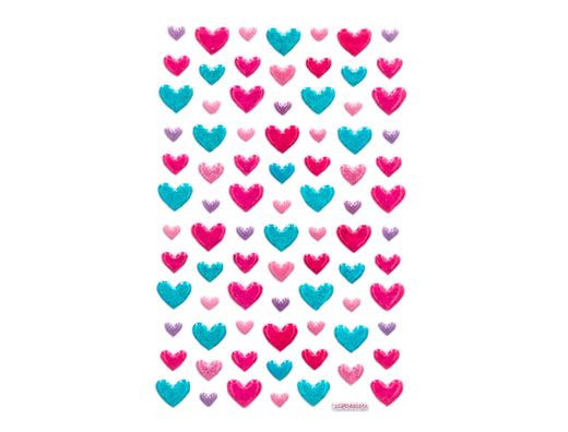 Pegatinas imaginovo corazones magic dreams con relieve 190x105 mm en blister