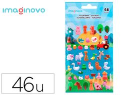 Pegatinas imaginovo cute animales granja con relieve 190x105 mm en blister
