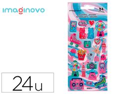 Pegatinas imaginovo diseńos surtidos hobbies con brillo 214x100 mm en blister