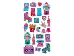 Pegatinas imaginovo diseńos surtidos hobbies con brillo 214x100 mm en blister
