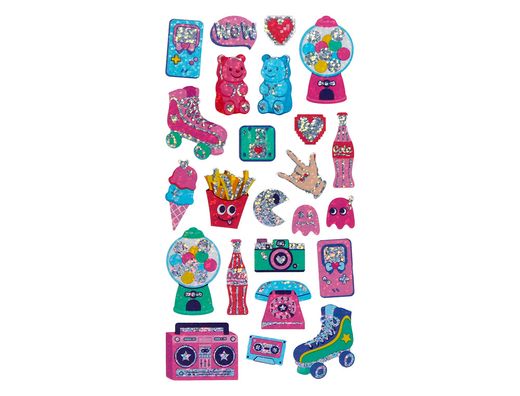 Pegatinas imaginovo diseńos surtidos hobbies con brillo 214x100 mm en blister