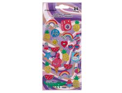 Pegatinas imaginovo diseńos surtidos verano con brillo 214x100 mm en blister