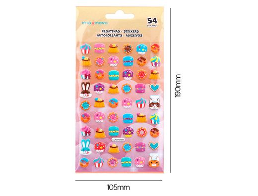 Pegatinas imaginovo dulces magic dreams con relieve 190x105 mm en blister