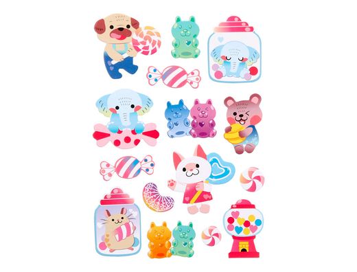 Pegatinas imaginovo dulces magic dreams con relieve 210x130 mm en blister