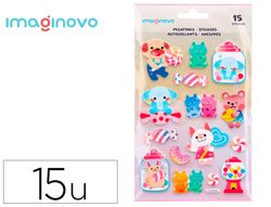 Pegatinas imaginovo dulces magic dreams con relieve 210x130 mm en blister
