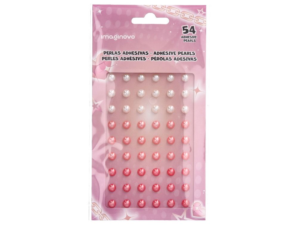 Pegatinas imaginovo gemas blancas y rosas brillantes con relieve para todas superficies 190x105 mm en