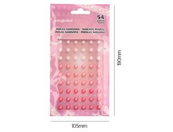 Pegatinas imaginovo gemas blancas y rosas brillantes con relieve para todas superficies 190x105 mm en
