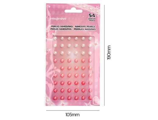 Pegatinas imaginovo gemas blancas y rosas brillantes con relieve para todas superficies 190x105 mm en