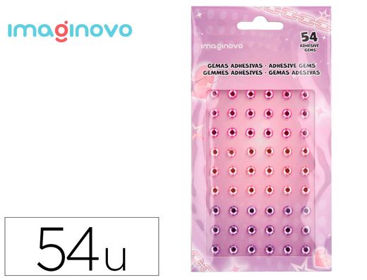 Pegatinas imaginovo gemas rosas y moradas brillantes con relieve para todas superficies 190x105 mm en