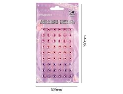 Pegatinas imaginovo gemas rosas y moradas brillantes con relieve para todas superficies 190x105 mm en