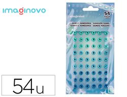 Pegatinas imaginovo gemas verdes y azules brillantes con relieve para todas superficies 190x105 mm en