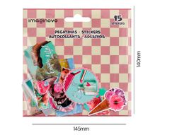 Pegatinas imaginovo good vibes diseńos surtidos para ordenador 145x140 mm en blister