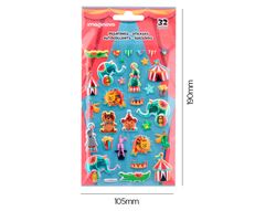 Pegatinas imaginovo kids circo goma eva 190x105 mm en blister