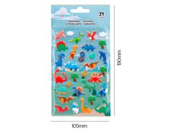 Pegatinas imaginovo kids dinosaurios goma eva 190x105 mm en blister