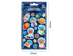 Pegatinas imaginovo luminosas astronautas con relieve 250x145 mm en blister