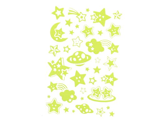Pegatinas imaginovo luminosas estrellas con relieve 190x105 mm en blister