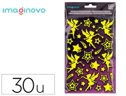 Pegatinas imaginovo luminosas hadas con relieve 190x105 mm en blister