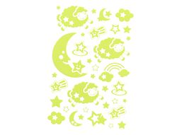 Pegatinas imaginovo luminosas luna con relieve 250x145 mm en blister