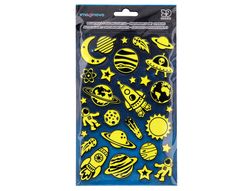 Pegatinas imaginovo luminosas planetas con relieve 190x105 mm en blister