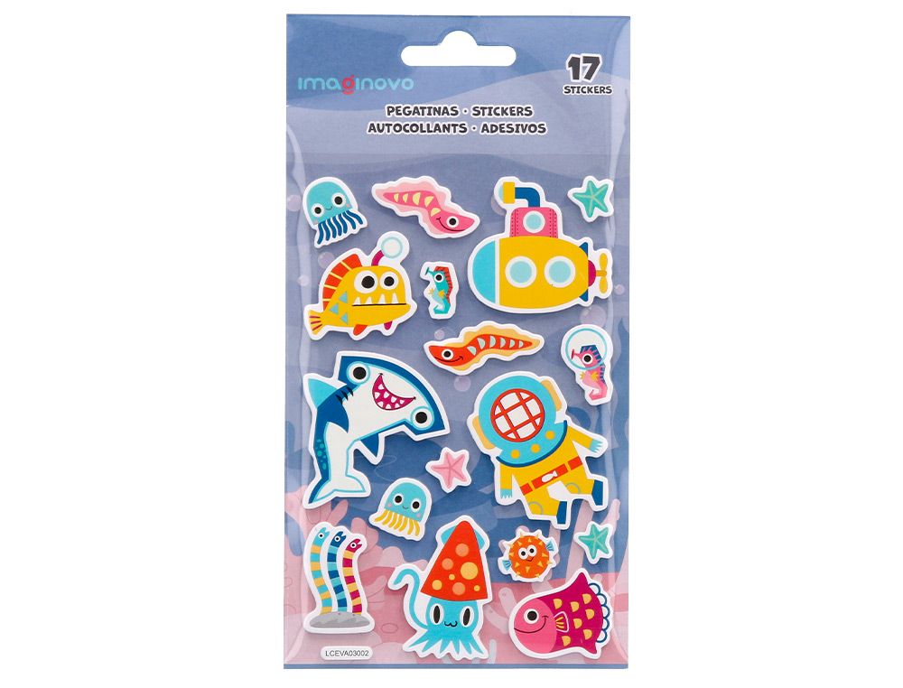 Pegatinas imaginovo luminosas submarino con relieve 190x105 mm en blister