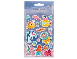 Pegatinas imaginovo luminosas submarino con relieve 190x105 mm en blister