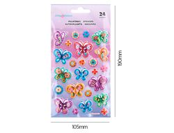 Pegatinas imaginovo mariposas magic dreams con relieve 190x105 mm en blister