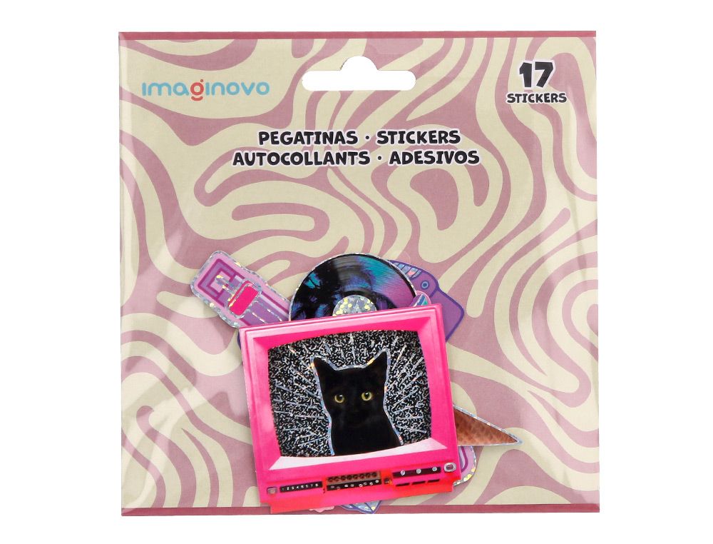 Pegatinas imaginovo retro diseńos surtidos para ordenador 145x140 mm en blister