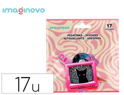 Pegatinas imaginovo retro diseńos surtidos para ordenador 145x140 mm en blister
