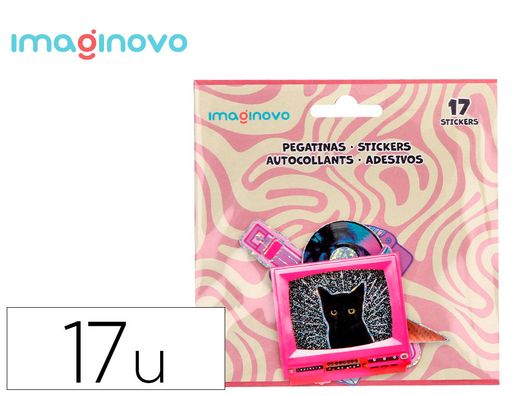Pegatinas imaginovo retro diseńos surtidos para ordenador 145x140 mm en blister