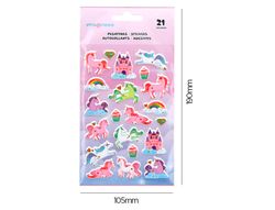 Pegatinas imaginovo unicornios magic dreams con relieve 190x105 mm en blister
