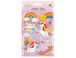 Pegatinas imaginovo unicornios magic dreams con relieve 210x130 mm en blister