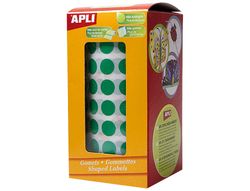 Pegatinas infantiles color verde forma redonda