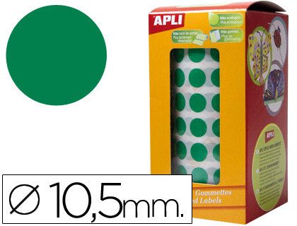 Pegatinas infantiles color verde forma redonda