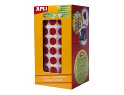 Pegatinas infantiles gomets redondos brillantes rojos Apli 4861