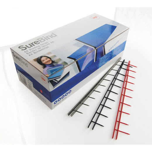 Peines GBC 10 púas 25mm (1") (Caja 100), negro